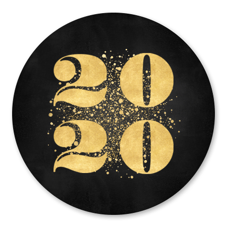 Gouden 2020 met spetters zwart